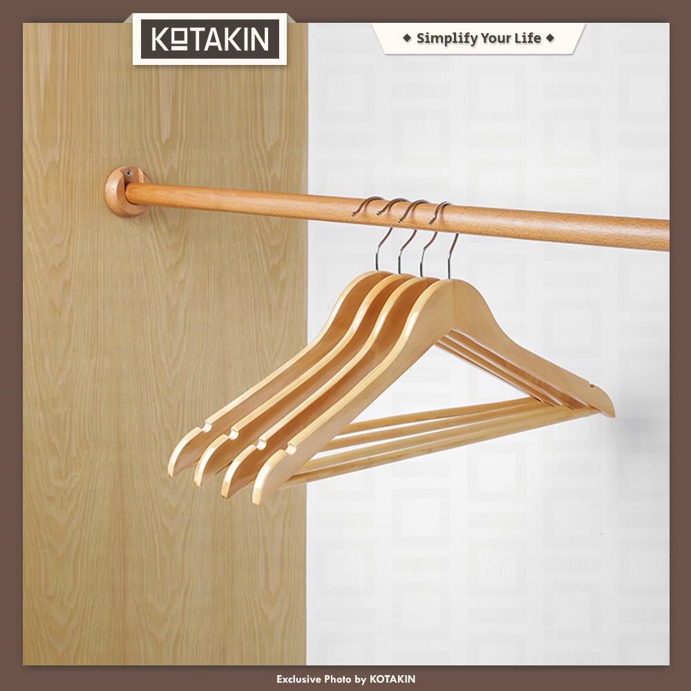 Gantungan Baju Kayu Hanger Pakaian Dewasa Aesthetic
